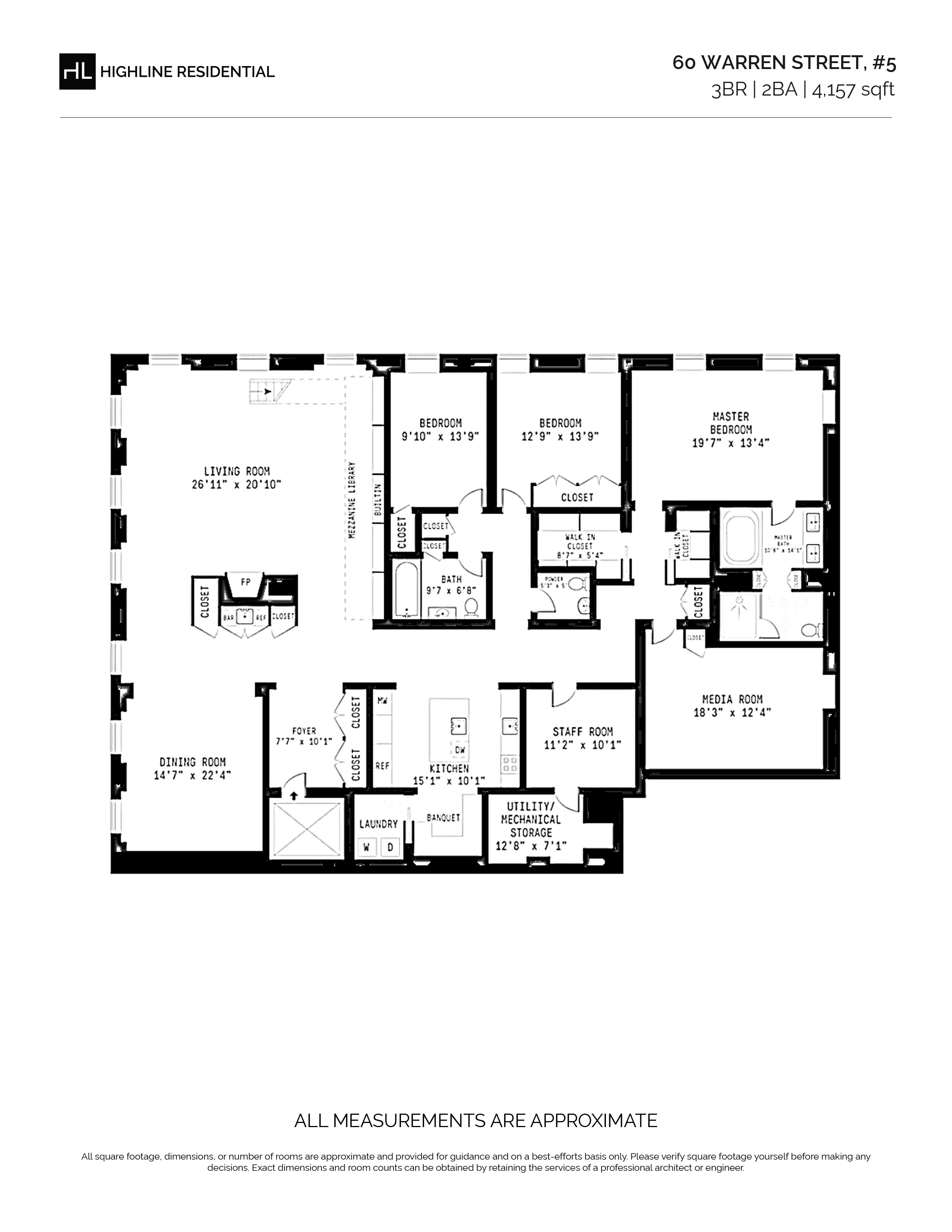 Photo for 60 WARREN STREET - 60 Warren Street Condominium in Tribeca, Manhattan
